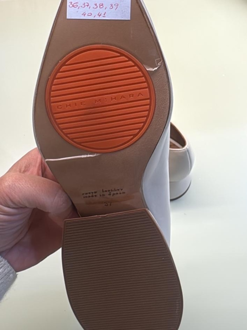 Chie Mihara Soft beige Peep-Toe leather Mules - Picture 5 of 6